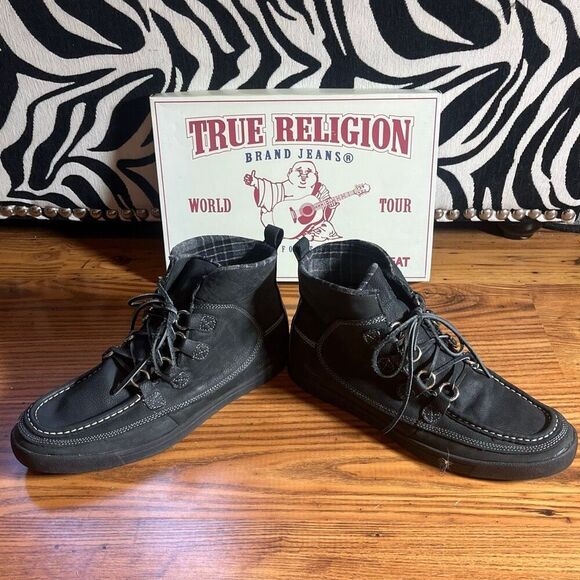 True Religion Mens Chukka Leather Ankle Boot Shoe Sz 11.5 With Box - Picture 8 of 10